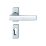 Maniglia Toulon Rosetta Rettangolare d.66x31x10h Bocchetta Foro Yale per Cilindro Europeo F1- Argento   Hoppe